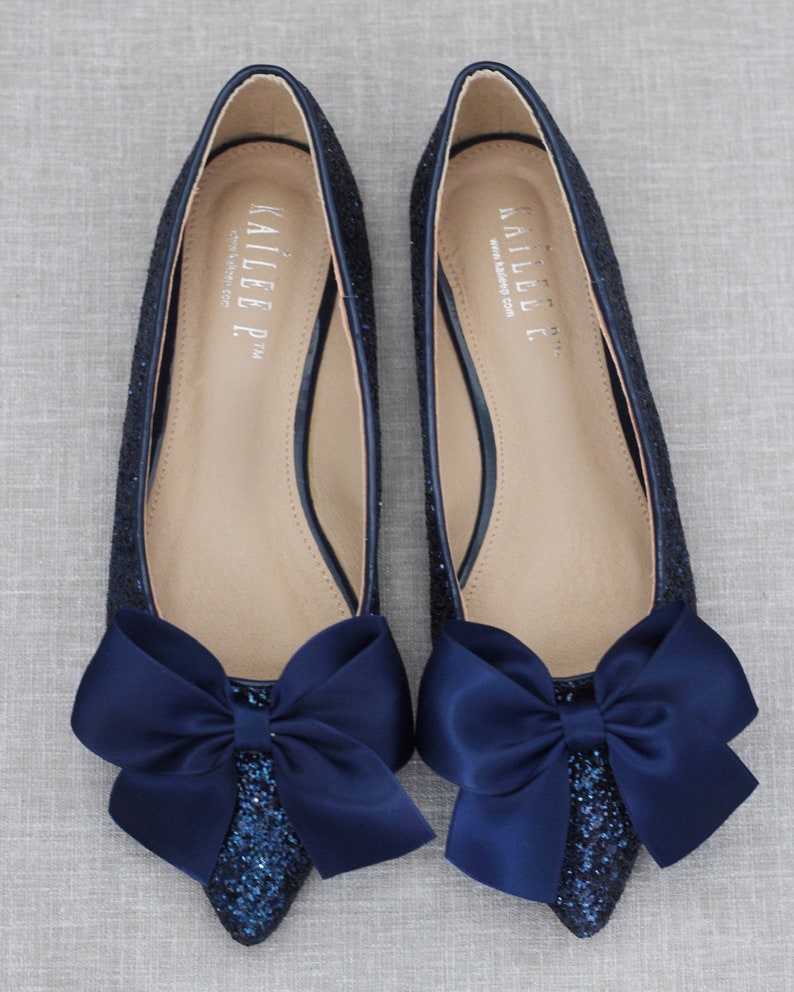 sparkly pointed flats
