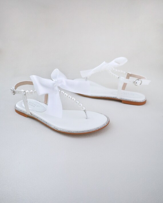 flache sandalen weiß