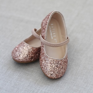 flower girl shoes rose gold