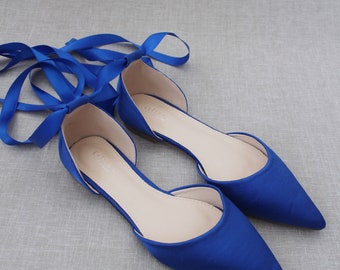 Royal blue shop flats size 11