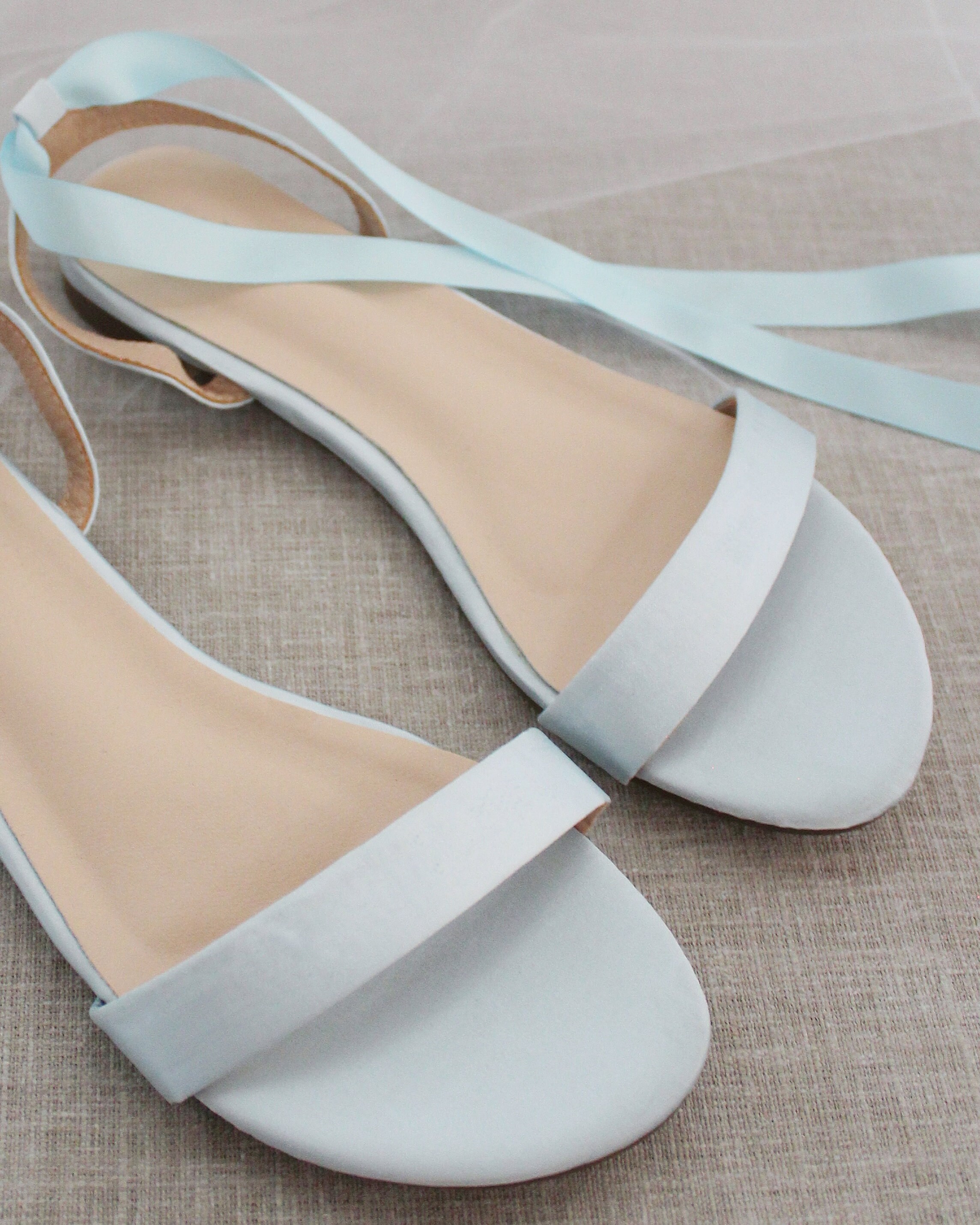 flat light blue sandals