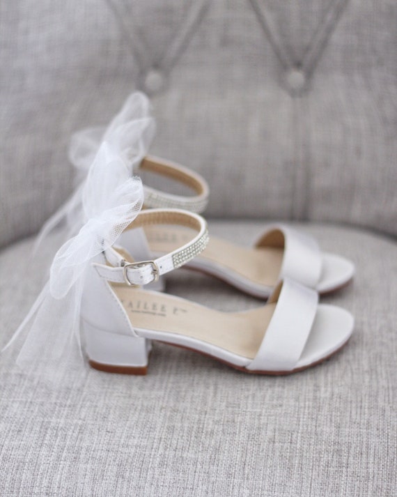 tulle bow heels