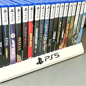 PS5 Spelhållare XL 14 spel - Förvaringshållare för videospel för PS5 - Stativ för skrivbord