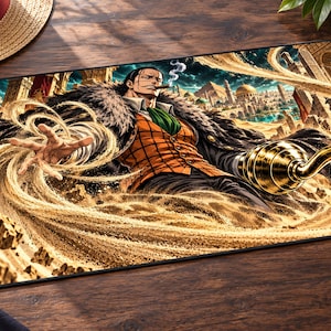 Crocodile One Piece TCG Playmat, Anime Gaming Musmatta, Skrivbordsmatta (Personlig)