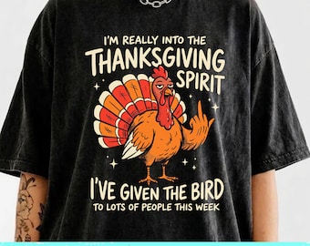 I'm Really Into The Thanksgiving Spirit PNG Funny Thanksgiving Family Dinner Digital Design Snarky Turkey Retro Sarcastic DTF Png ORIGINAL