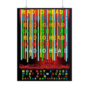 Radiohead Poster in Rainbows - Etsy