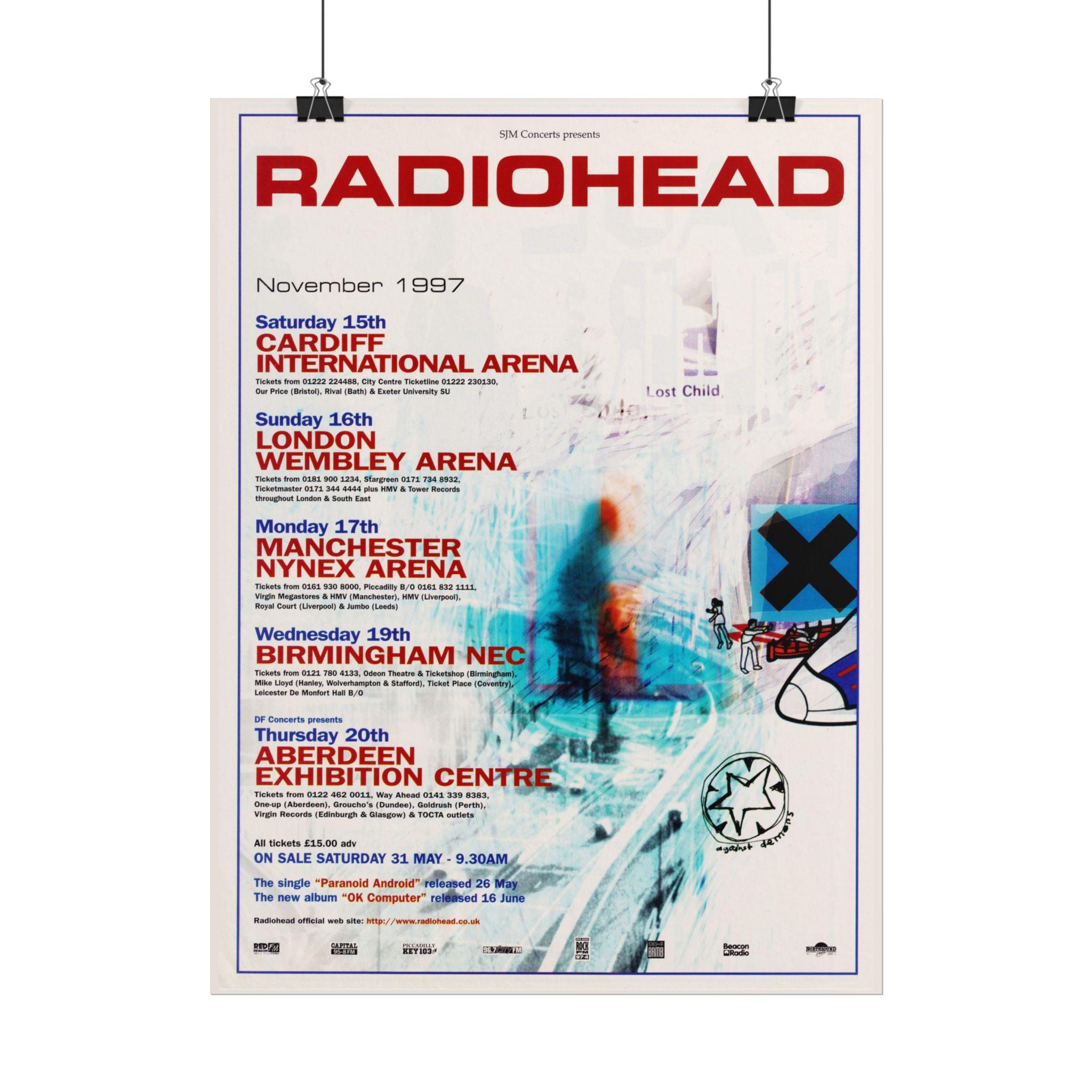 Radiohead Vintage Poster - Etsy
