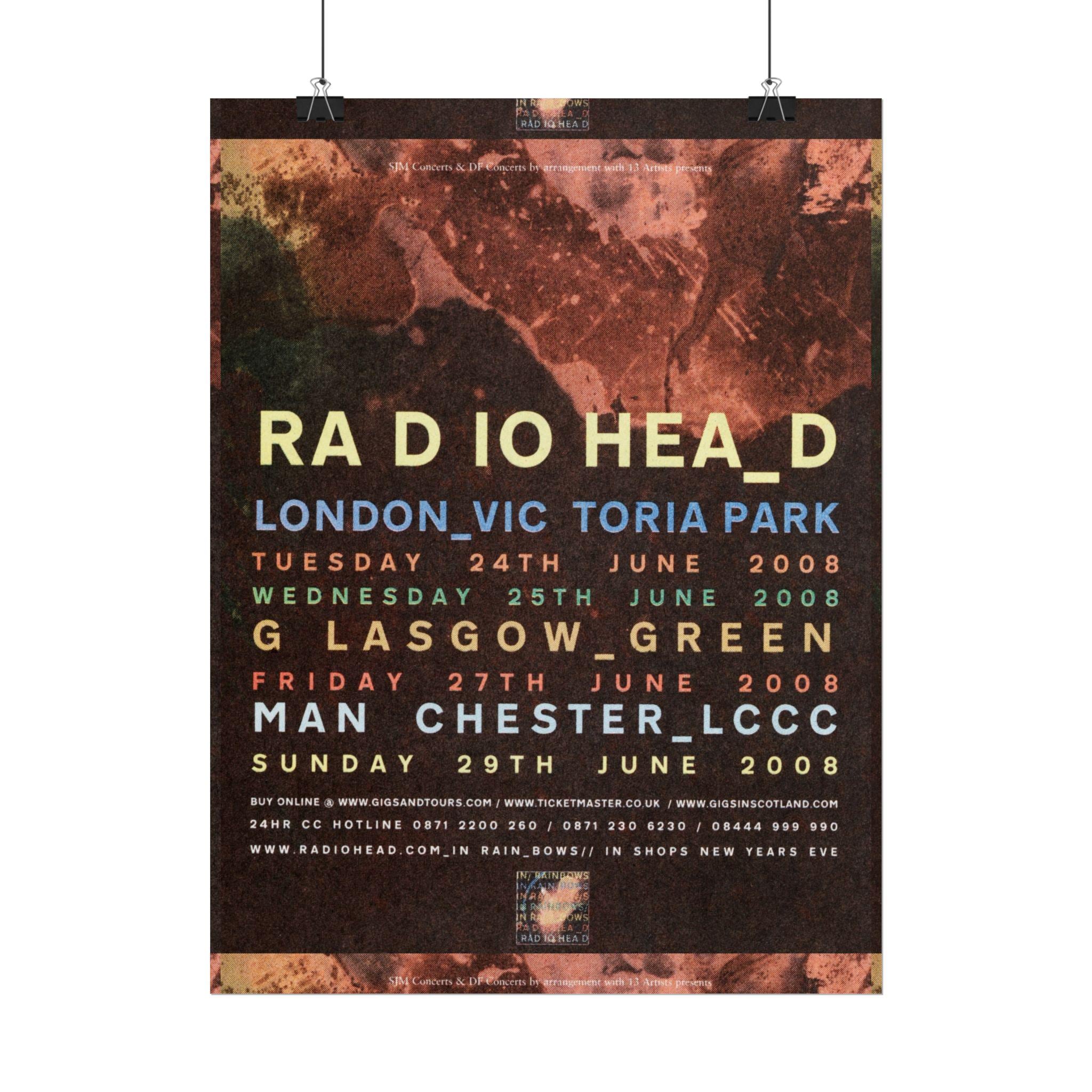 Radiohead Tour Poster - Etsy