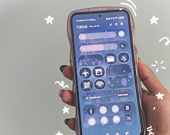 Midnight Glow 》Quick panel theme pack extension (Samsung)