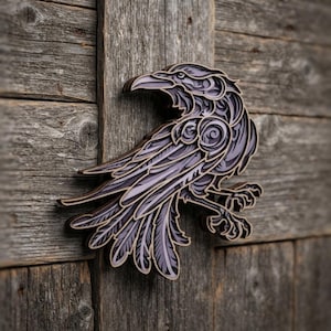 Multilayer Raven SVG Laser Cut File 3D Wooden Crow Vector Template