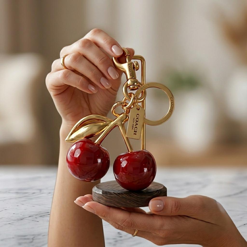 小物 COACH Signature Cherry Bag Charm Coach Signature Cherry Bag Charm – Stylish Beautify Bag Edition - Etsy