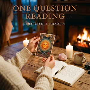 One Question Reading, Single Card Pull by Candlelight, Honest Intuitive Answer in Writing, Tarot One Question, Hearth Witch Reading