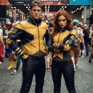 X-Men 97 S2 Cyclops Cosplay Jacket - Unisex Superhero Costume - Comic Con Cosplay - Mutant Cosplay Jacket - Yellow Black Leather Jacket