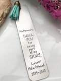 Thank you for being part of my story--Teacher appreciation gift--Teacher gift--Gift for teacher--Library Gift--Custom Teacher Gift