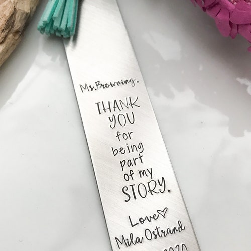 Gracias por ser parte de mi historia--Regalo de agradecimiento para maestros--Regalo para maestros--Regalo para maestros--Regalo de biblioteca--Regalo personalizado para maestros