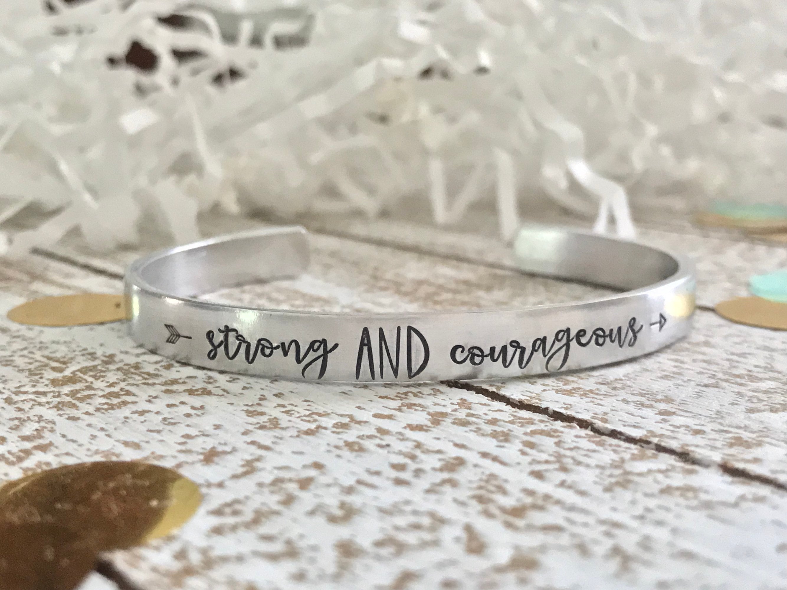 Custom Available Stamped Jewelry 3//8 Wide Bangle Bracelet Follow Your Dreams Copper Cuff Bracelet