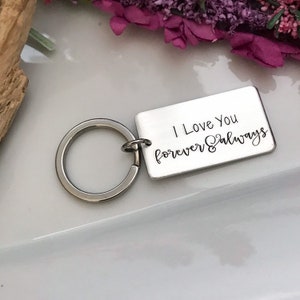 Kocham Cię, na zawsze i na zawsze - brelok - walentynki - prezent rocznicowy - brelok miłosny - prezent ślubny - prezent dla męża - prezent dla żony - chłopak