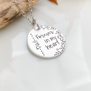 Collar de papá--collar conmemorativo--collar de recuerdo--joyería conmemorativa del padre--regalo conmemorativo--regalo de simpatía--regalo de pérdida--memorial del padre
