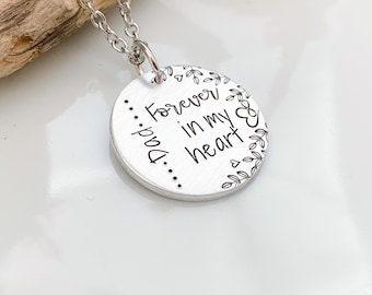 Dad necklace--memorial necklace--remembrance necklace--father memorial jewelry--memorial gift--sympathy gift--loss gift--father memorial