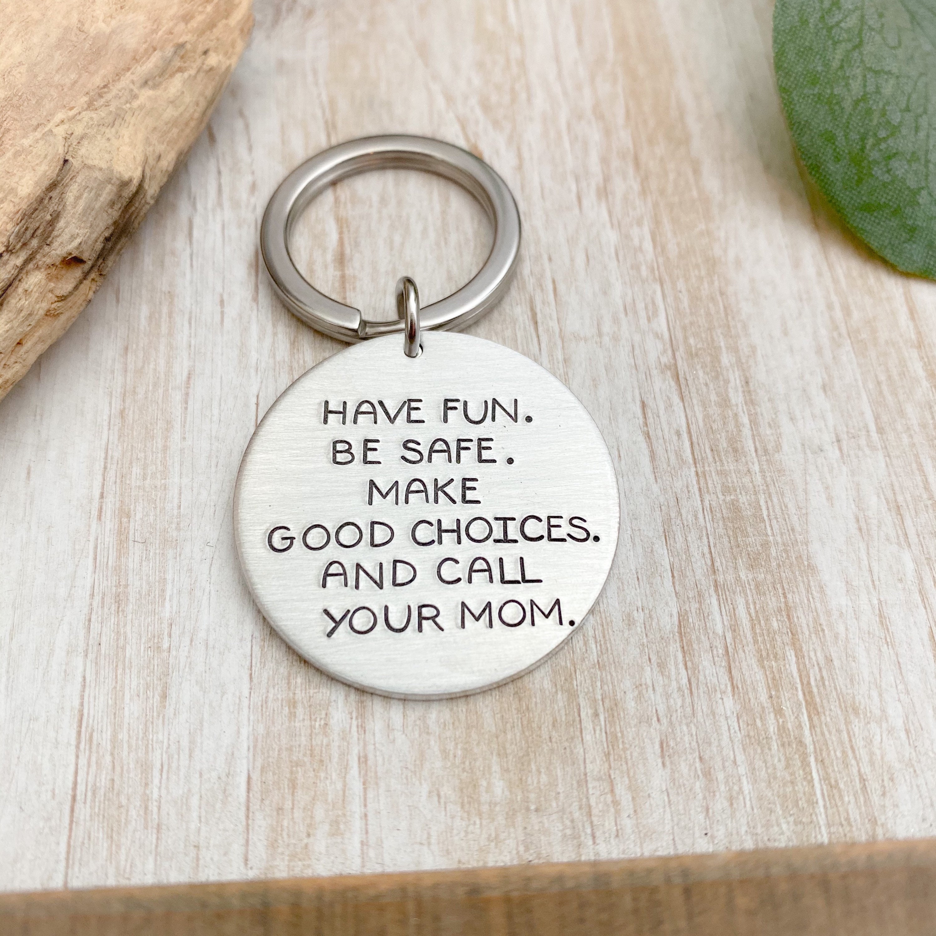 Have Fun Be Safe Make Good Choices and Call your Mom Stainless Steel  Keychain Gift for New Driver or Graduation Boy Keychain - AliExpress