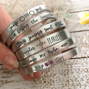 Keep Going Cuff BraceletNever Give UpEncouragement Gift for Friend image 7