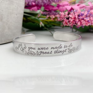 Pulsera de chica bonita - joyas de la tercera edad - joyería motivacional - joyas de declaración - pulsera de la cita - inspirador - regalo para ella - inspirador