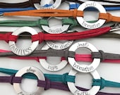 Washer bracelet one word bracelet hand stamped washer washer jewelry custom inspirational
