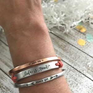 Keep Going Cuff BraceletNever Give UpEncouragement Gift for Friend image 6