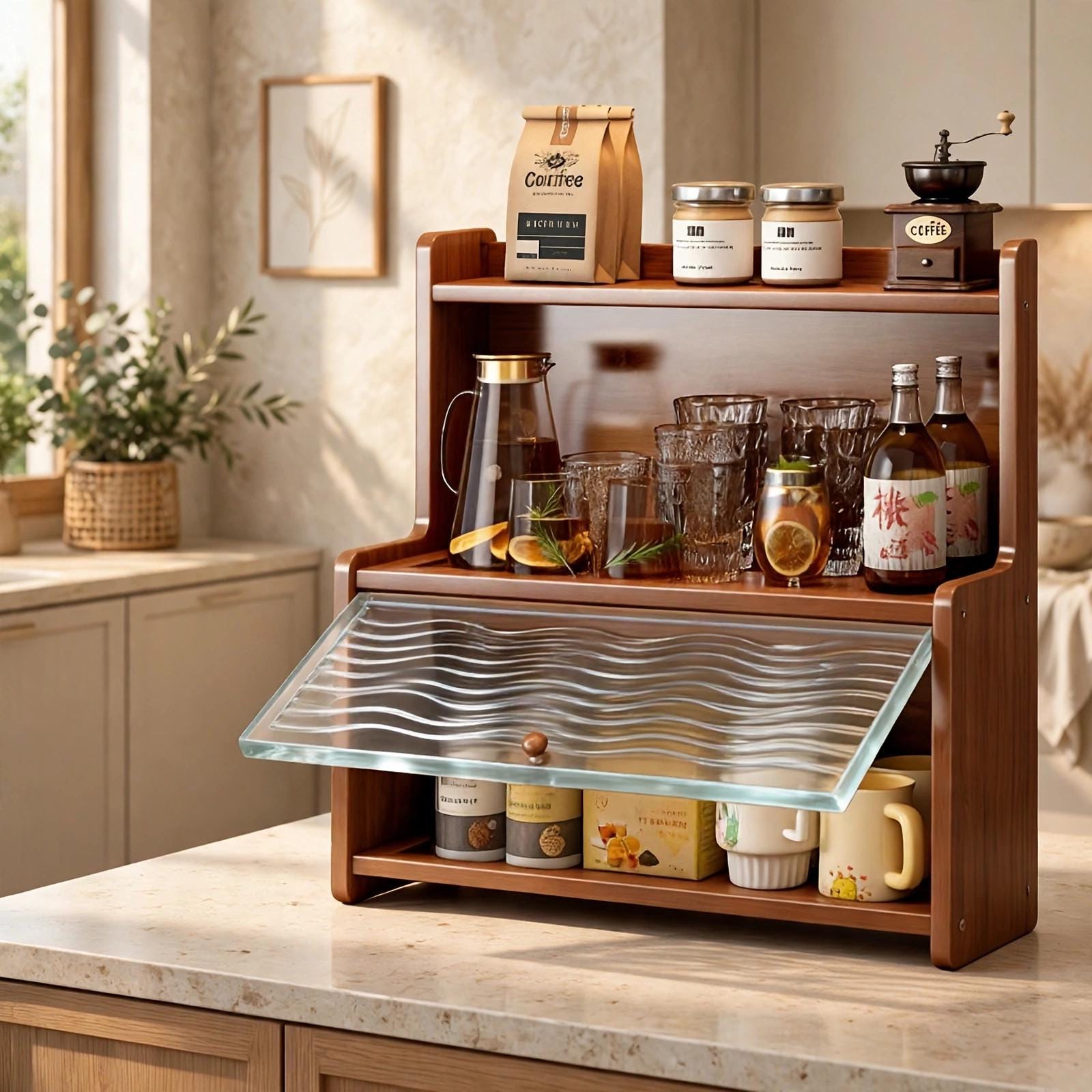 Tea Storage Cabinet Vintage - Etsy