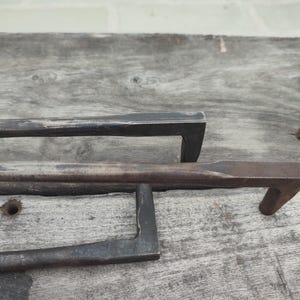 Hand Forged Iron Cabinet Pull, Rustic Barn Door Handle, Blacksmith Drawer Pull, Wrought Iron Cabinet Handle, Farmhouse Furniture Hardware