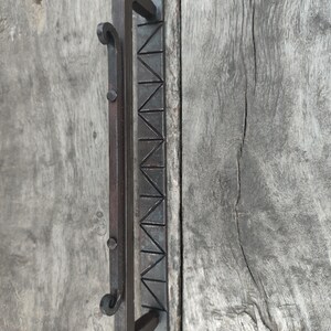 Tirador de puerta forjado a mano, tirador rústico para puerta de granero, tirador de hierro forjado para portón, tirador para armario de granja, tirador industrial para puerta corredera.