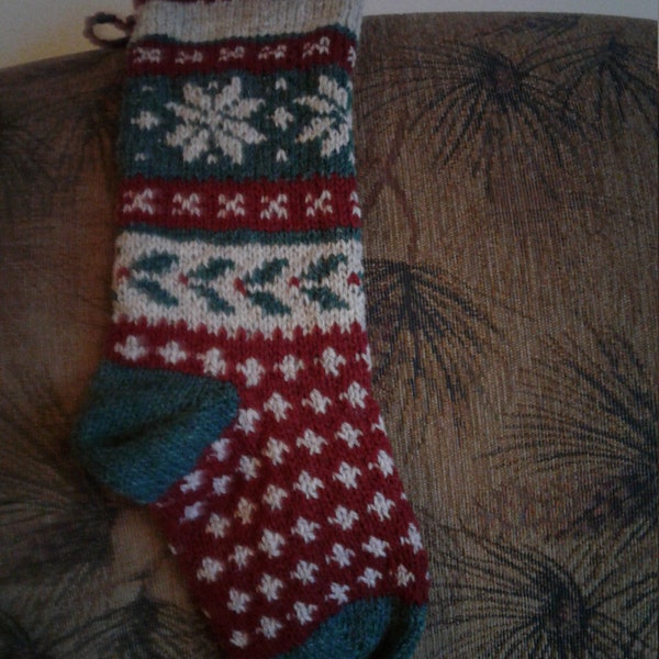 Bas de Noël tricotés à la main