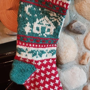 Hand Knitted Christmas Stocking