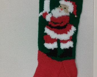 サンタの手編みクリスマスストッキング - パーソナライズ