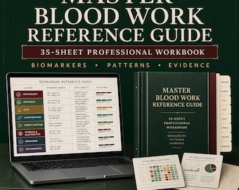 Master Blood Work Reference Guide: Professionell Excel-arbetsbok med 35 ark