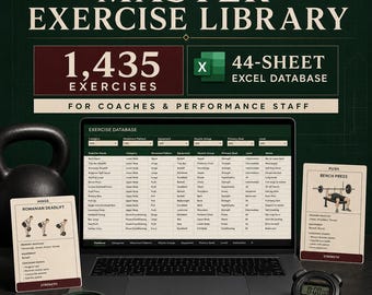 Master Exercise Library: Excel-databas med 1 435 övningar för tränare