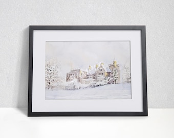 Culloden in Winter - Original art print by PaperBark Stationery
