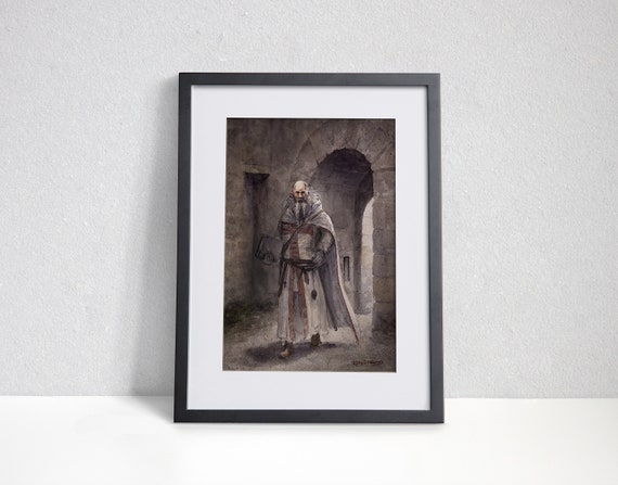 Jacques De Molay, Last Grand Master of the Knights Templar Framed