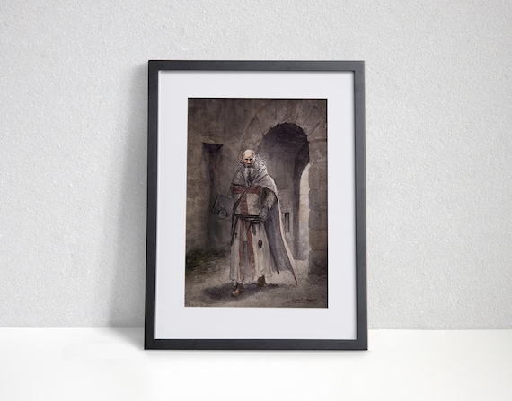 Jacques De Molay, Last Grand Master of the Knights Templar Framed