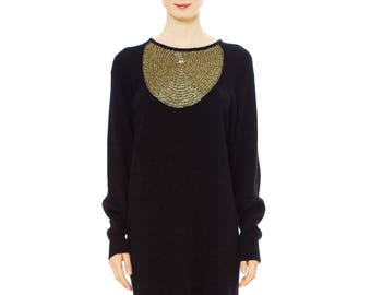1990’s Vintage Krizia Knit Black Dress