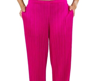 1990S Pleats Please Issey Miyake Hot Pink Polyester Pants - Etsy