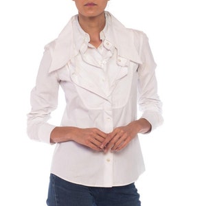 1990S VIKTOR & ROLF White Cotton Iconic Multi Collar Shirt image 1