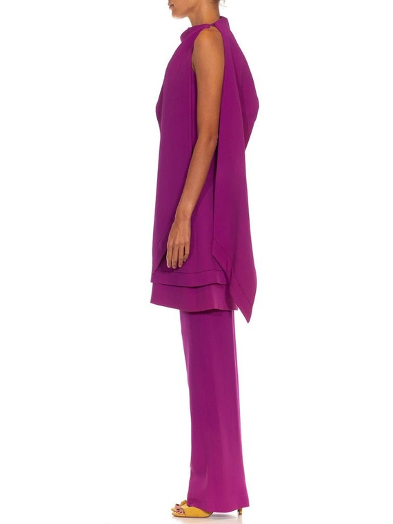 1960S Jean Patou Purple Wool Blend Ensemble - image 2