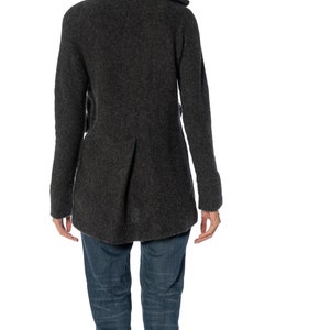 2000S YS YOHJI YAMAMOTO Dark Gray Wool Knit Jacket image 7