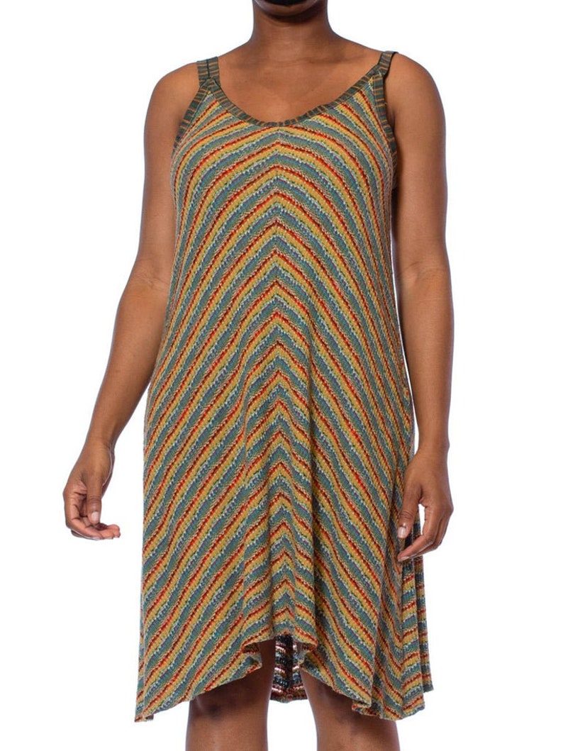 1980S MISSONI Earth Tone Wool Blend Knit Dress With Matching Vest image 6