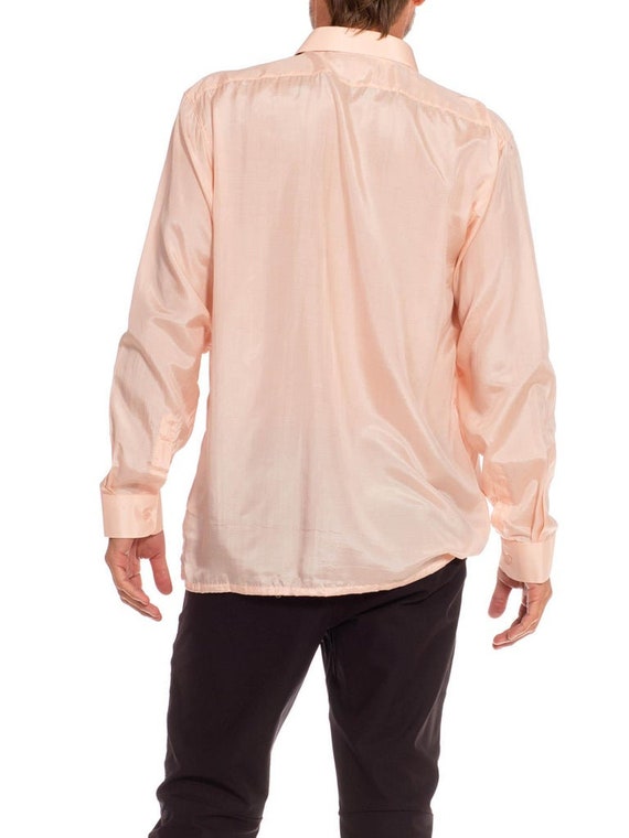 1990S Bocci Blush Pink Silk Dead Stock Shirt Nwt - image 7