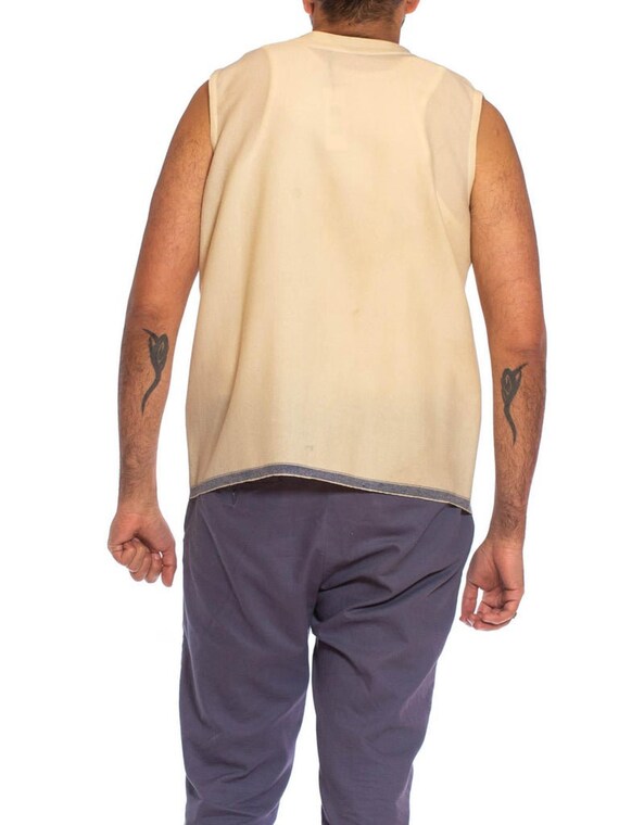 Victorian Cream Wool Asymmetrical Button Up Sleev… - image 3