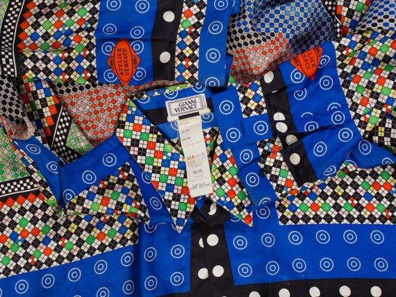 Gianni Versace 90年代ヴィンテージ ウール シルク トップス希少 GIANNI VERSACE silk shirt Percier and Fontaine size 52 from F/W