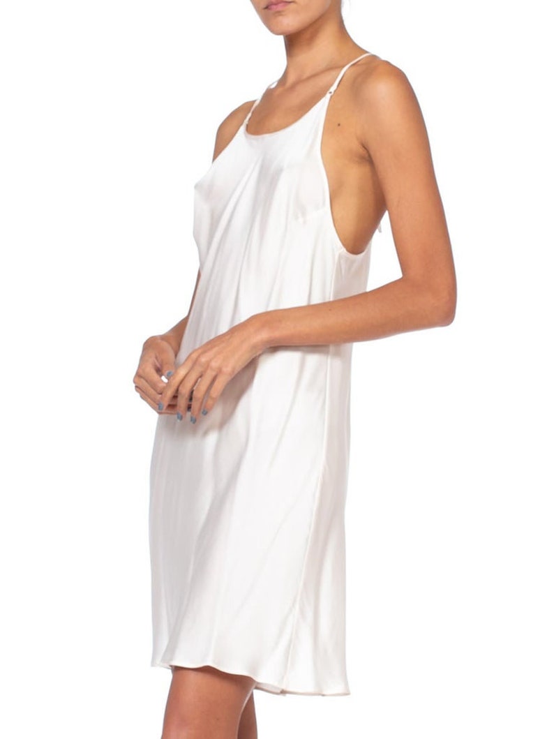 1990/'s Bias Cut Silk Satin Slip Dress