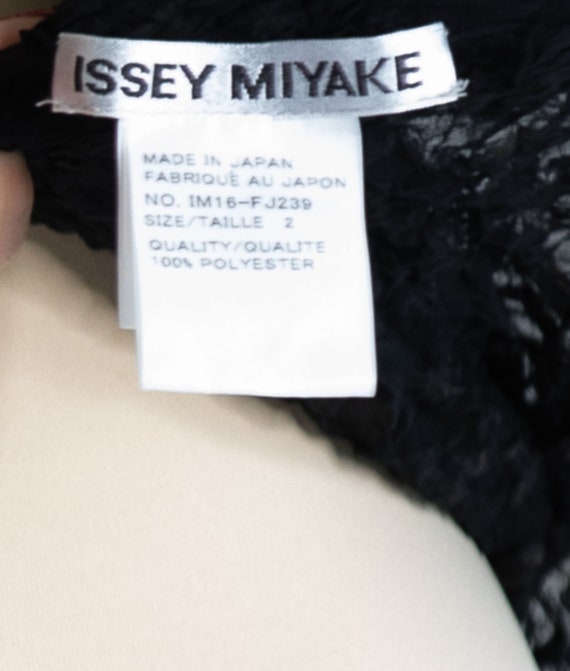 1990S ISSEY MIYAKE Black & White Polyester Crinkl… - image 3